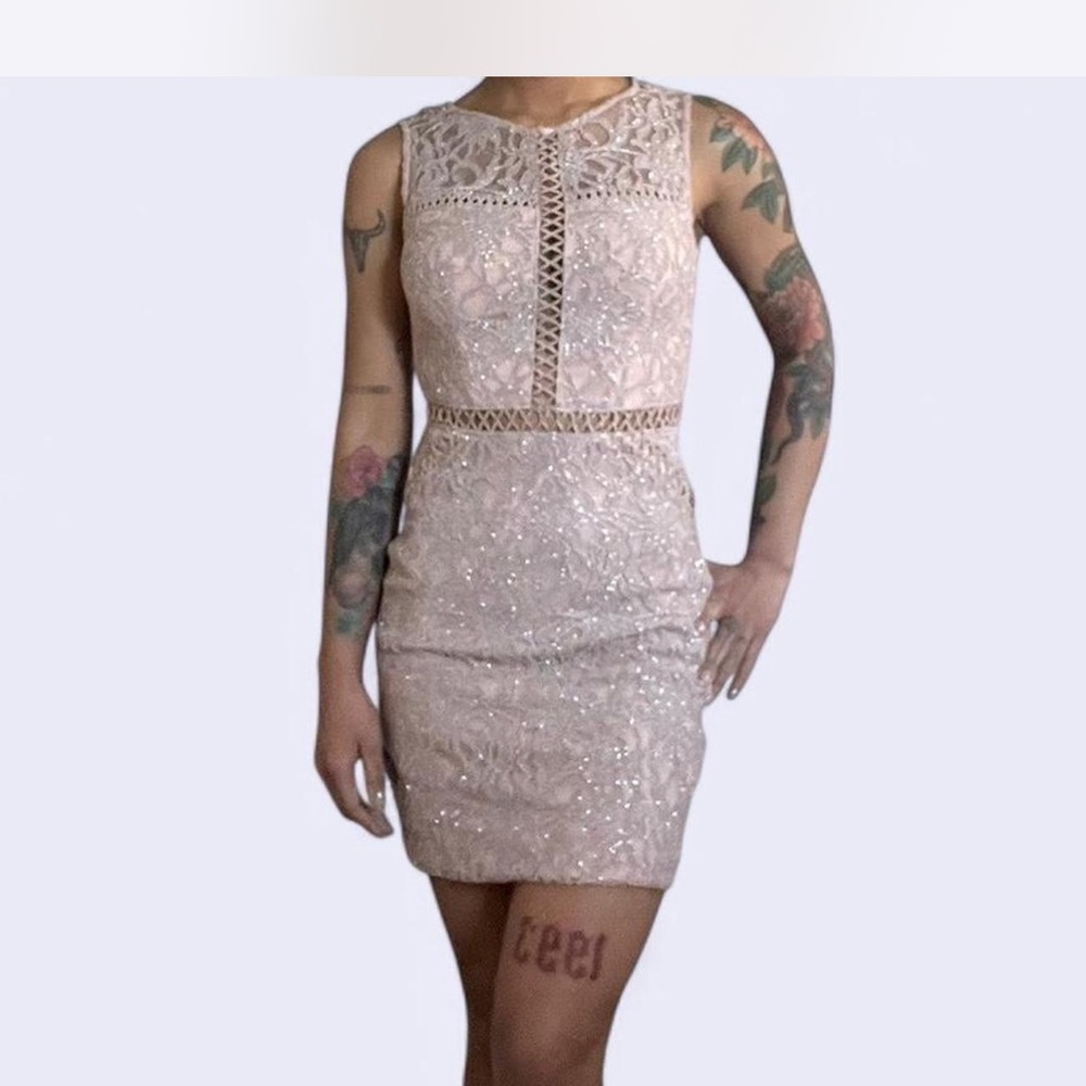 City Studio, Pink lace mini dress